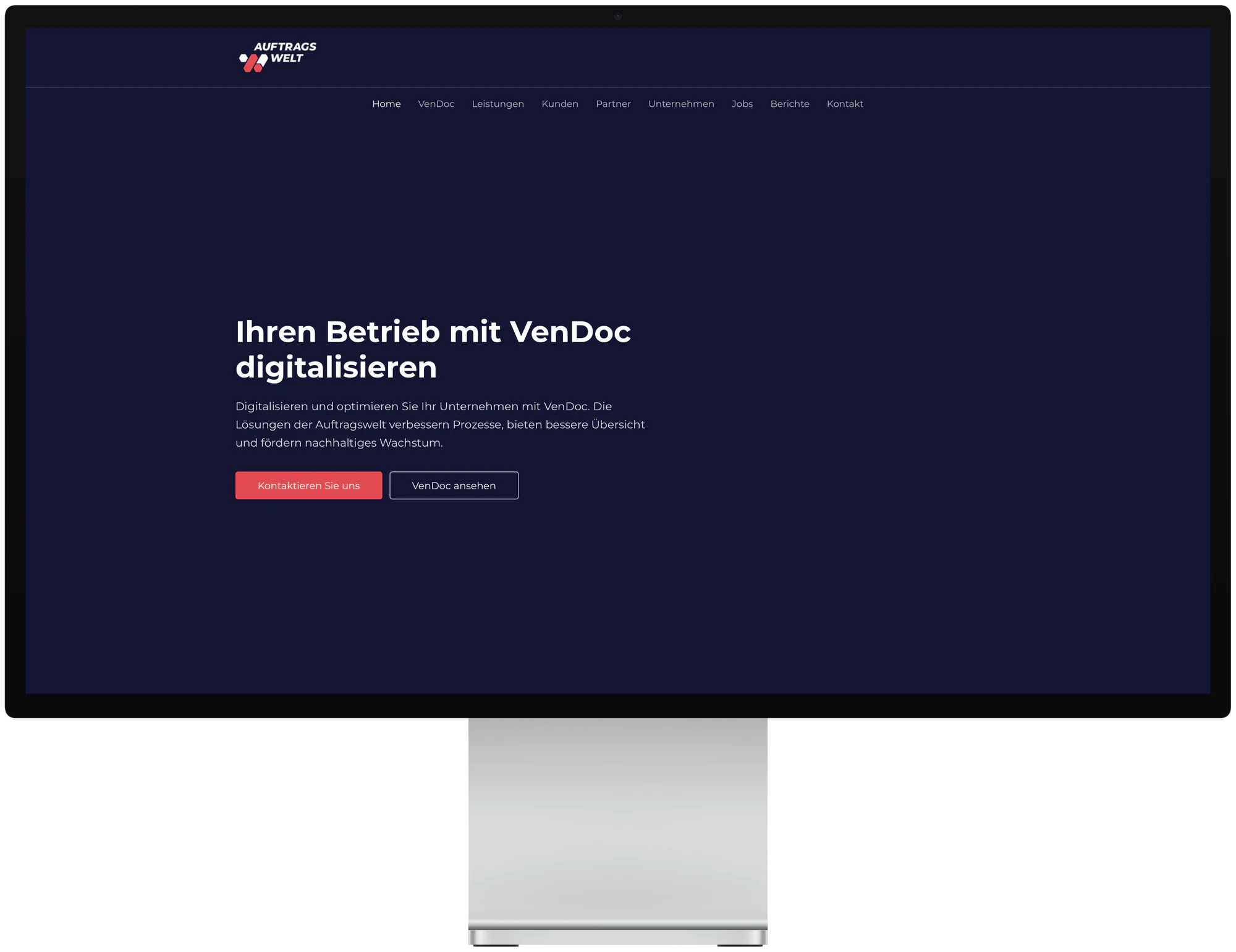 Projekt Auftragswelt – VenDoc Digitalisierung Webauftritt
