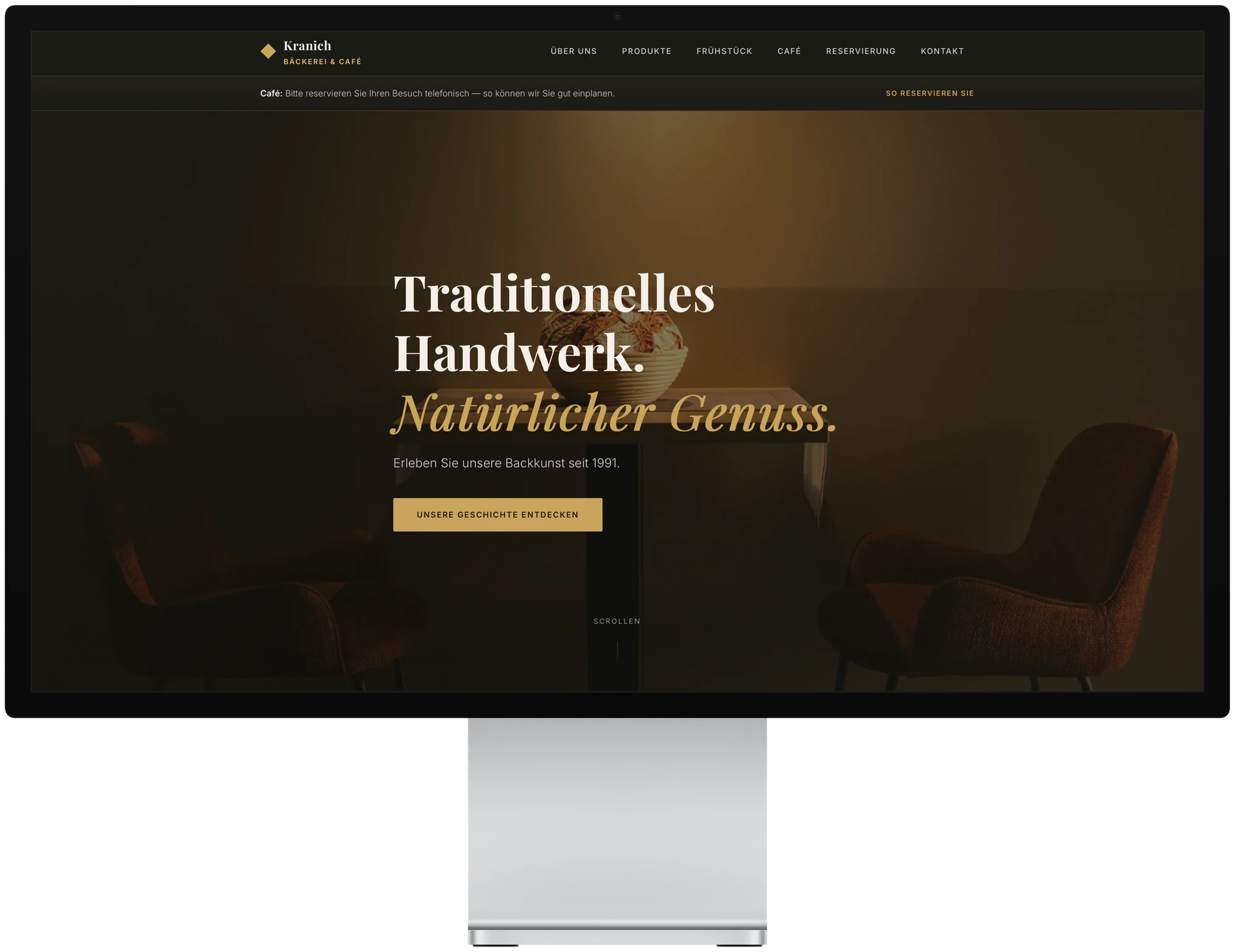 Projekt Café Kranich – Bäckerei & Café Webauftritt