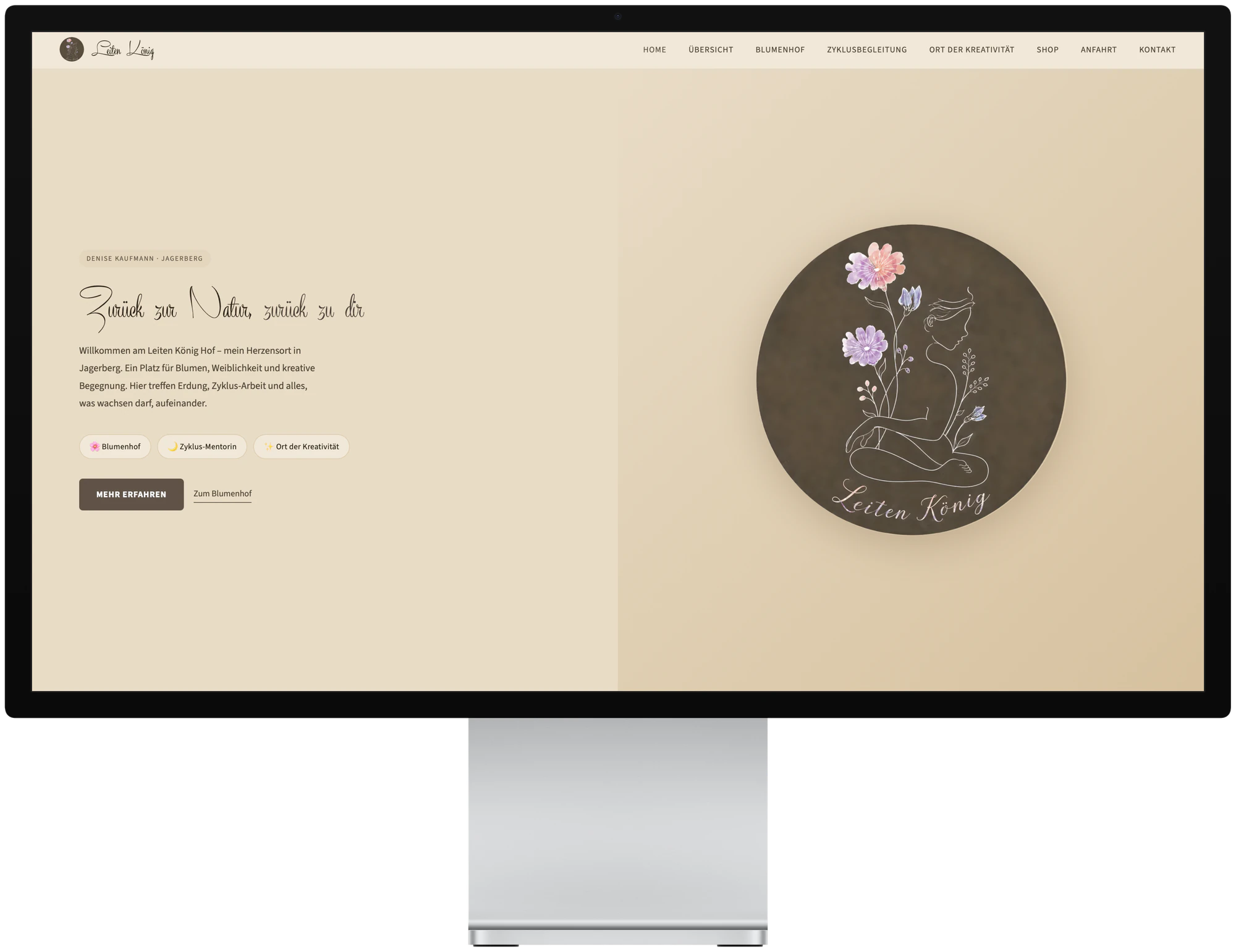Projekt Leiten König – Blumenhof & Kreativort Webauftritt