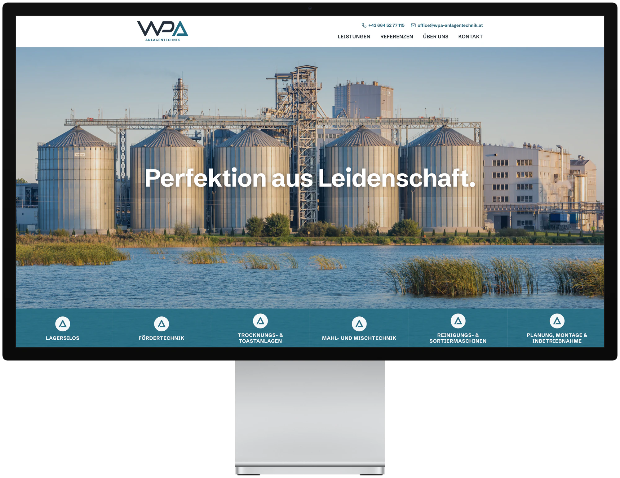 Projekt WPA Anlagentechnik – Getreideanlagen & Silos Webauftritt
